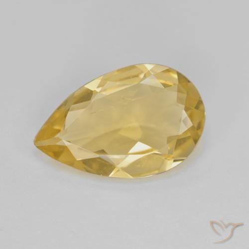 3,39 ct Pear Cut Golden Beryl, 14,2 x 9,2 mm Do Brasil, Photo A