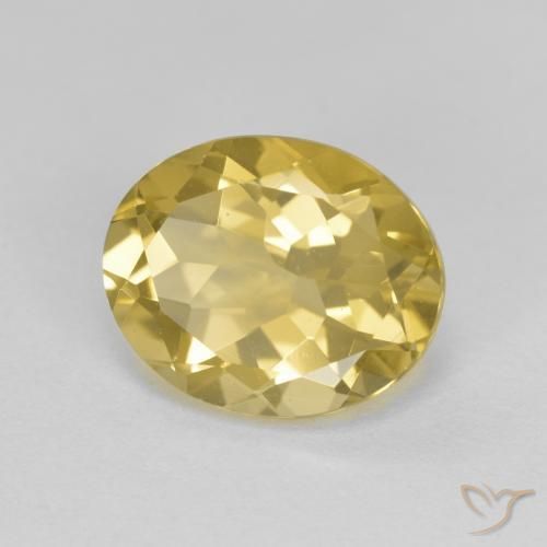 Berilo Dourado ouro amarelado Natural 3.19ct, Corte Oval, VVS-VS