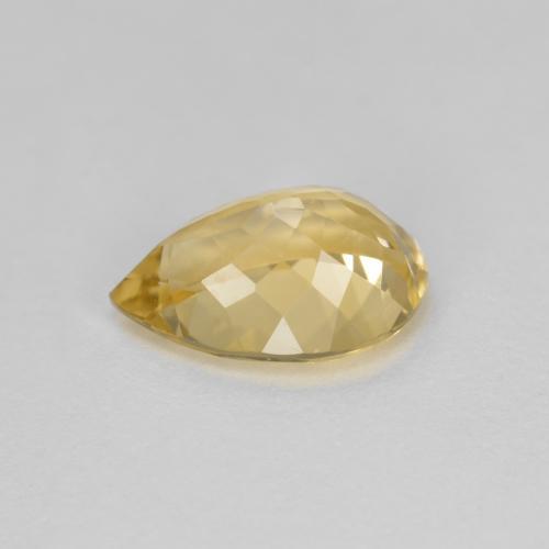Berilo dourado dourado natural 1,92ct, formato de pêra, VVS-VS