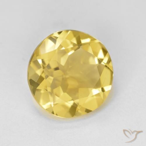 Berilo dourado amarelo natural 3,10ct, corte redondo, VVS-VS