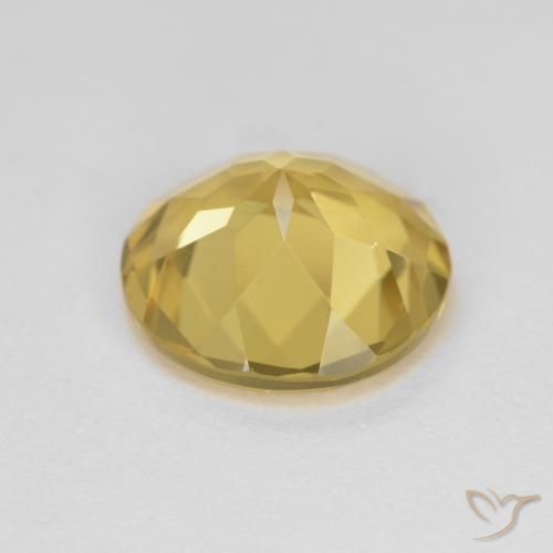 Berilo dourado amarelo natural 3,10ct, corte redondo, VVS-VS