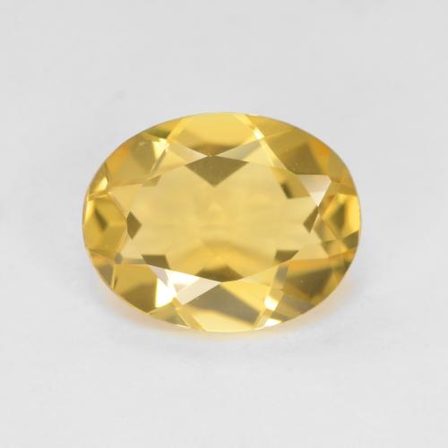 Berilo dourado amarelo natural 1,72ct, corte oval, VVS-VS