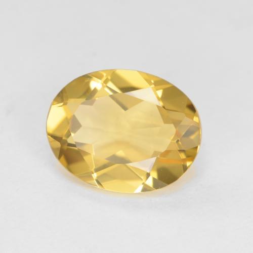 Berilo dourado amarelo natural 1,72ct, corte oval, VVS-VS