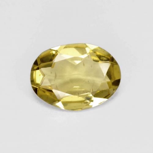 Berilo Dourado amarelo médio Natural 1.33ct, Corte Oval, VS