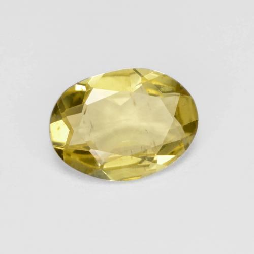 Berilo Dourado amarelo médio Natural 1.33ct, Corte Oval, VS