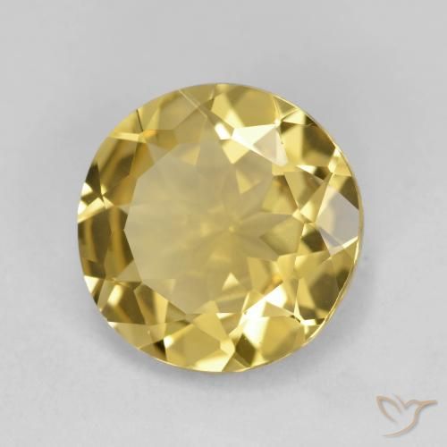 Berilo Dourado Amarelo Dijon Natural 2.97ct, Redondo, VVS