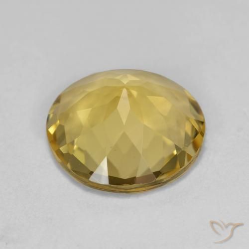 Berilo Dourado Amarelo Dijon Natural 2.97ct, Redondo, VVS