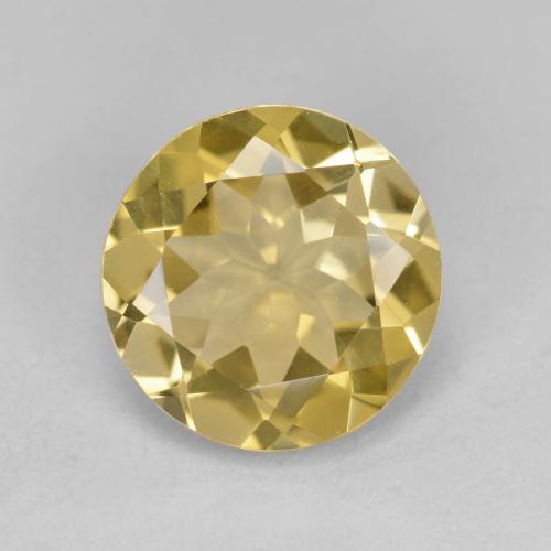 Berilo dourado amarelo natural 3,00ct, corte redondo, VS