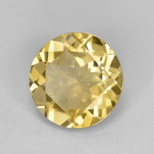 Berilo dourado amarelo natural 3,00ct, corte redondo, VS