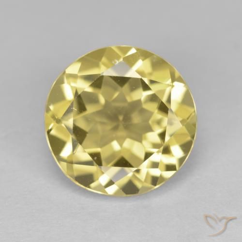 Berilo dourado amarelo natural 3,26ct, corte redondo, VVS-VS