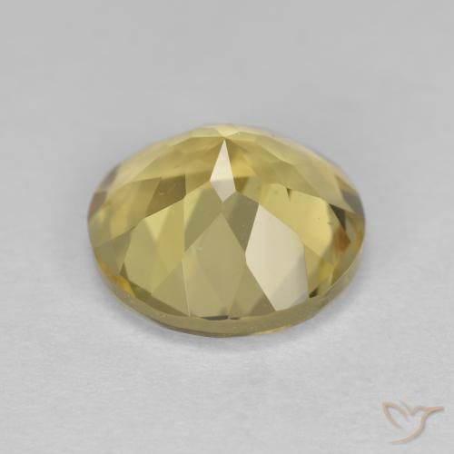 Berilo dourado amarelo natural 3,26ct, corte redondo, VVS-VS