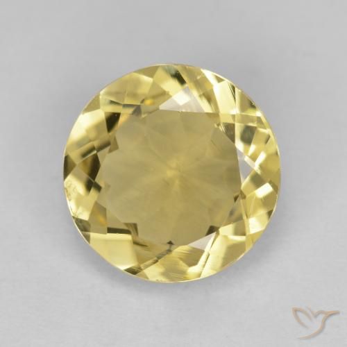 3.21ct Natural Amarelo Dourado Claro Berilo Dourado, Redondo, VS