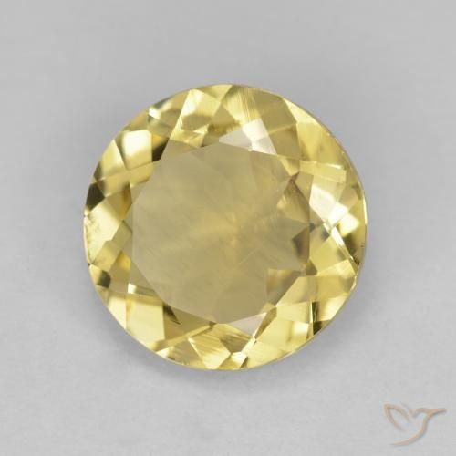 Berilo Dourado Amarelo Dourado Claro Natural 3.21ct, Redondo, VS