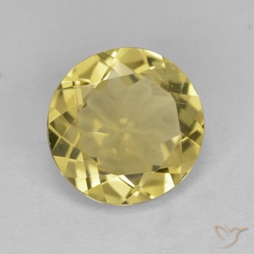 Berilo Dourado Amarelo acastanhado Natural 2.90ct, Redondo, VS