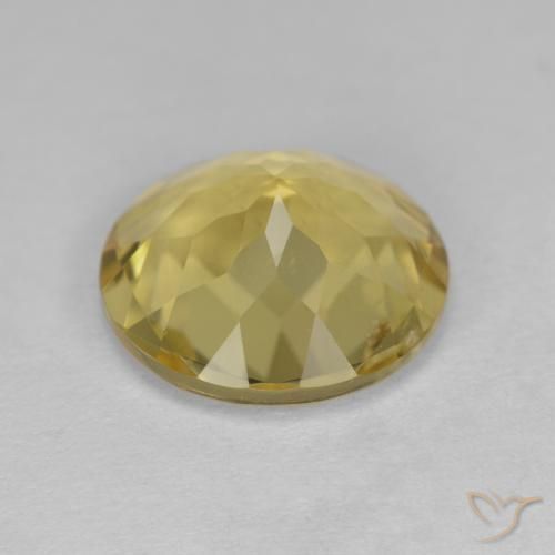 Berilo Dourado Amarelo acastanhado Natural 2.90ct, Redondo, VS