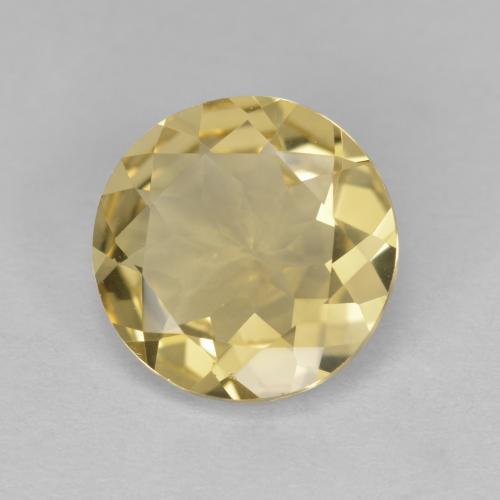 Berilo dourado amarelo natural 2,67ct, corte redondo, VVS-VS