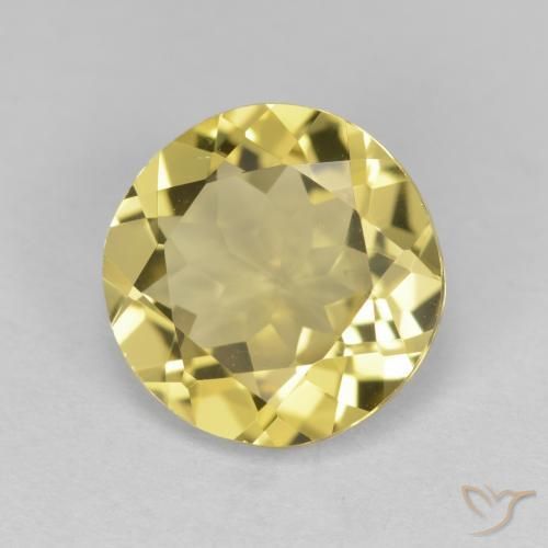 Berilo Dourado amarelo médio Natural 2.98ct, Redondo, VVS-VS