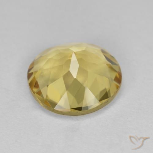 Berilo Dourado amarelo médio Natural 2.98ct, Redondo, VVS-VS