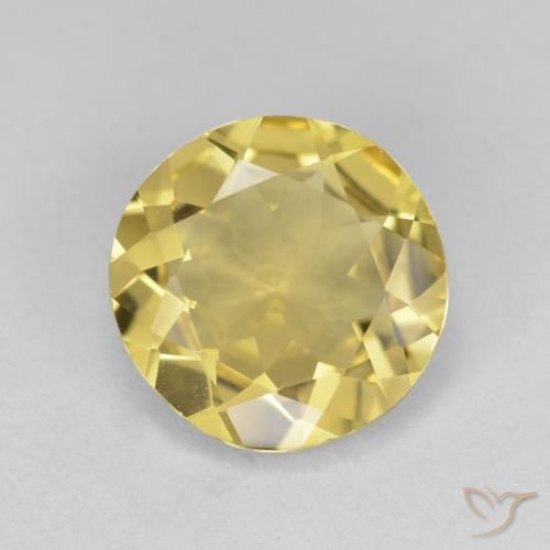 2.78ct Natural Luz Dourada Berilo Dourado, Redondo, VS