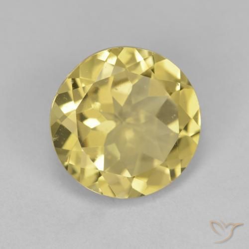 Berilo Dourado Luz Dourada Natural 2.85ct, Redondo, VVS-VS