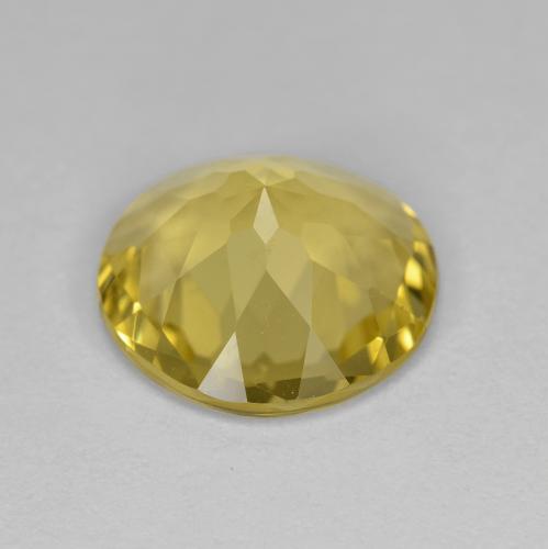 Berilo Dourado Amarelo claro mel Natural 3.27ct, Corte Redondo, VS