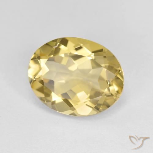Berilo Dourado Luz amarela Natural 3.49ct, Corte Oval, VVS-VS