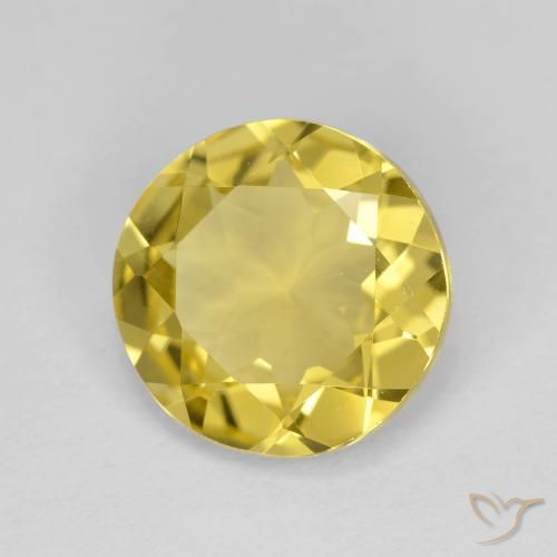 Berilo dourado amarelo natural 2,95ct, corte redondo, VVS