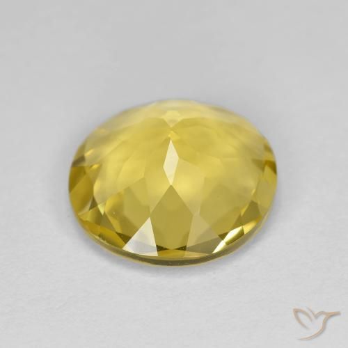 Berilo dourado amarelo natural 2,95ct, corte redondo, VVS