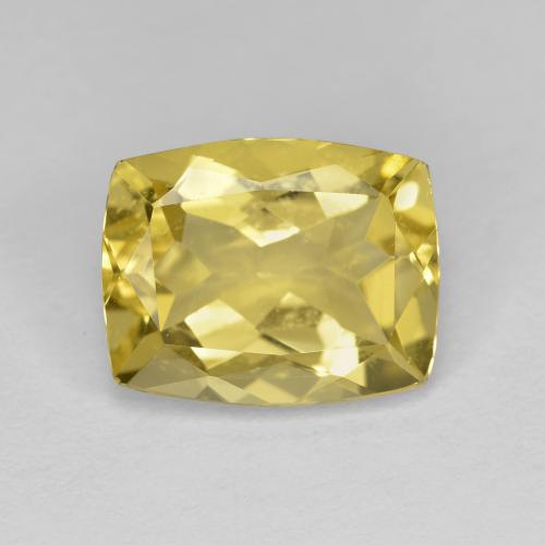 Berilo Dourado amarelo médio Natural 2.84ct, Almofada cortada, VS