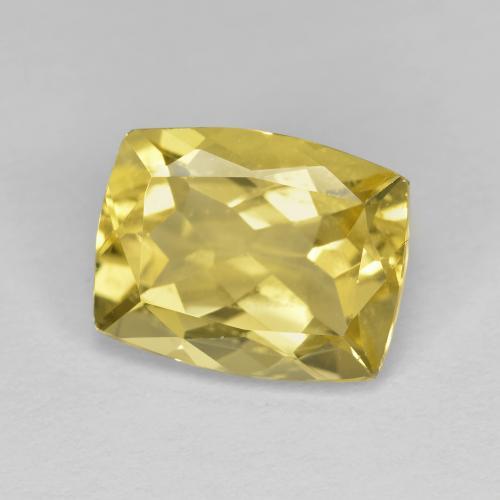 Berilo Dourado amarelo médio Natural 2.84ct, Almofada cortada, VS