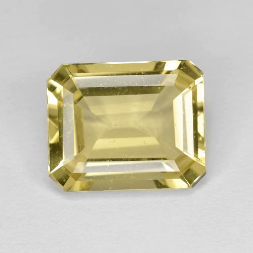 Berilo Dourado Amarelo Mel Muito Claro Natural 3.76ct, Corte Esmeralda, VS
