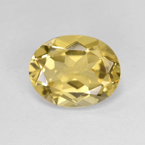 Berilo dourado amarelo natural 3,27ct, corte oval, VVS-VS