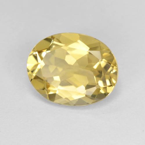 Berilo dourado amarelo natural 3,27ct, corte oval, VVS-VS