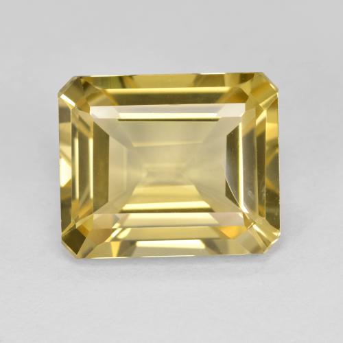 Berilo dourado amarelo natural 5,42ct, corte esmeralda, SI