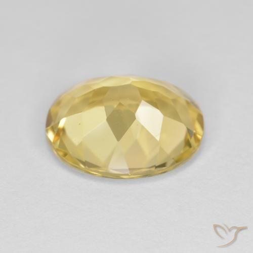Berilo dourado amarelo natural 3,47ct, corte oval, VVS-VS