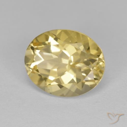 Berilo Dourado amarelo médio Natural 3.54ct, oval, VVS-VS