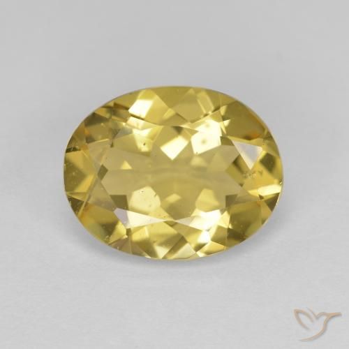 2.72ct Natural amarelo médio Berilo Dourado, oval, VS