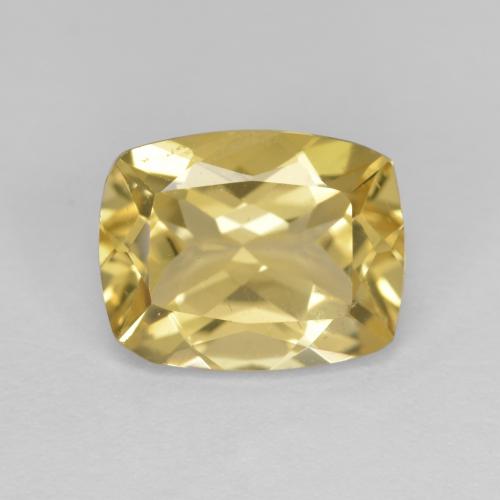 Berilo dourado amarelo natural 2,87ct, almofada cortada, VS