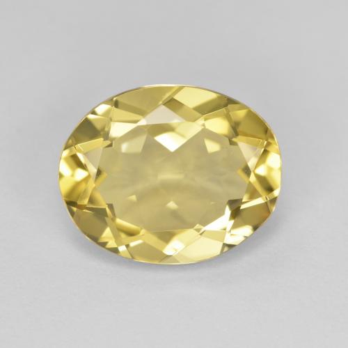 Berilo dourado amarelo natural 3,26ct, corte oval, VVS