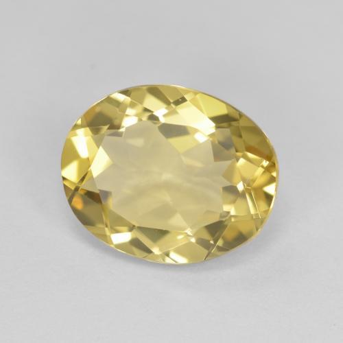 Berilo dourado amarelo natural 3,26ct, corte oval, VVS