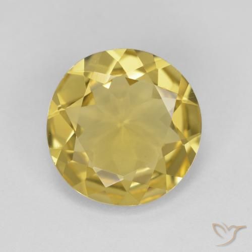 2.86ct Natural Luz Dourada Berilo Dourado, Redondo, VVS