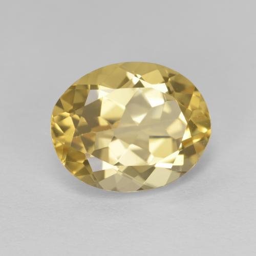 Berilo dourado amarelo natural 3,76ct, corte oval, VVS