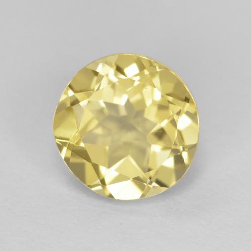 Berilo dourado amarelo natural 1,41ct, corte redondo, VVS