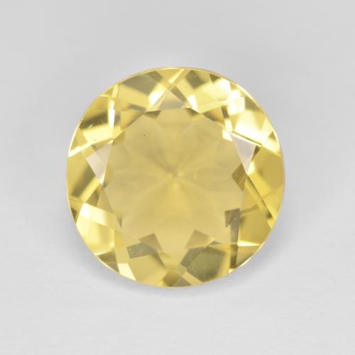 Berilo dourado amarelo natural 3,50ct, corte redondo, VVS-VS