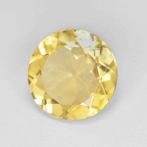 Berilo dourado amarelo natural 3,50ct, corte redondo, VVS-VS