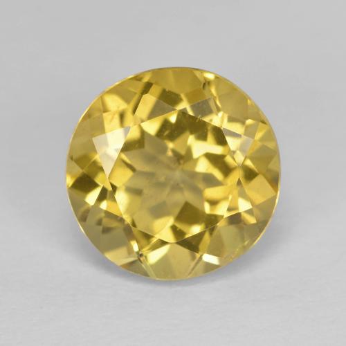 Berilo dourado amarelo natural 2,93ct, corte redondo, VVS-VS