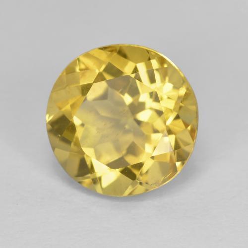 Berilo dourado amarelo natural 2,93ct, corte redondo, VVS-VS