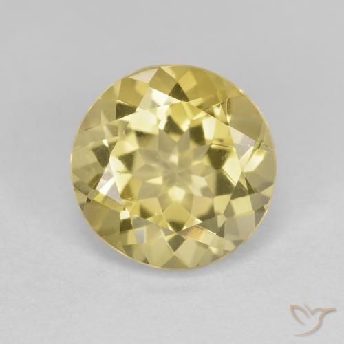 Berilo dourado amarelo natural 2,42ct, corte redondo, VVS-VS