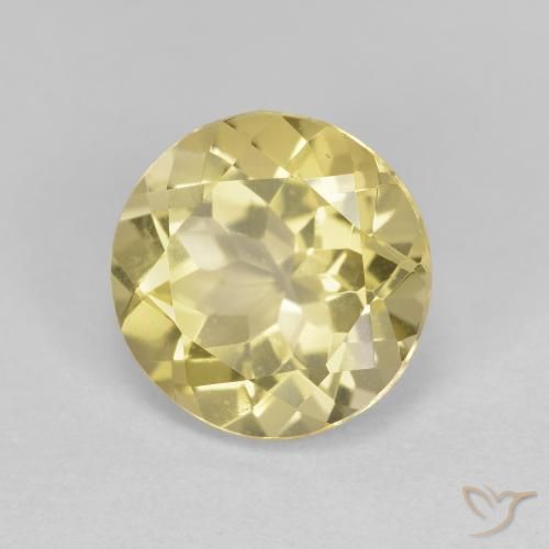 Berilo dourado amarelo natural 2,42ct, corte redondo, VVS-VS