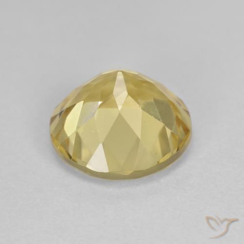 Berilo dourado amarelo natural 2,42ct, corte redondo, VVS-VS
